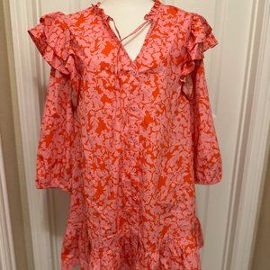 SUGARLIPS Vienna Floral Sammy Ruffle Drop Waist Dress